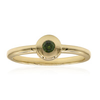Grüner VS1 Brillant-Goldring