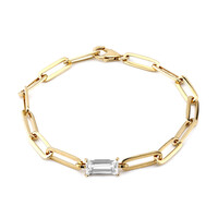 Weißer Topas-Silberarmband