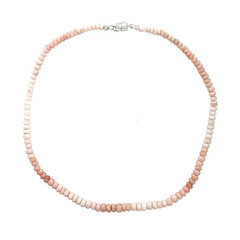Pinkfarbener Opal-Silberhalskette