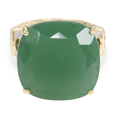 Grüner Chalzedon-Goldring (AMAYANI)