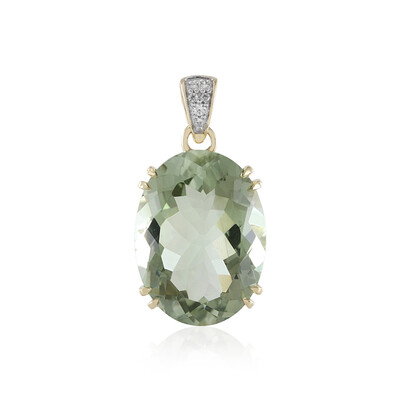 Rio Grande-Grüner Amethyst-Goldanhänger