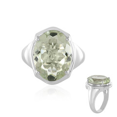Grüner Amethyst-Silberring