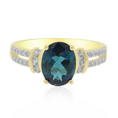 Brasilianischer Indigolith-Goldring