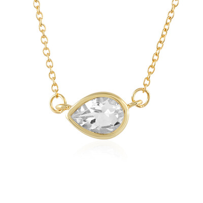 Weißer Topas-Silbercollier