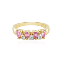 Pinkfarbener Madagaskar-Saphir-Silberring