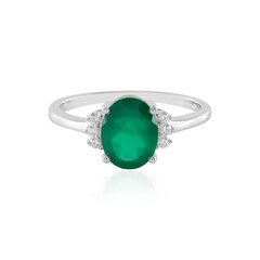 Grüner Onyx-Silberring