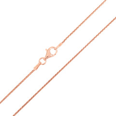 Silber-Zopfkette - 3,45 g - 60 cm - rosévergoldet