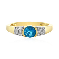 Neonblauer Apatit-Silberring