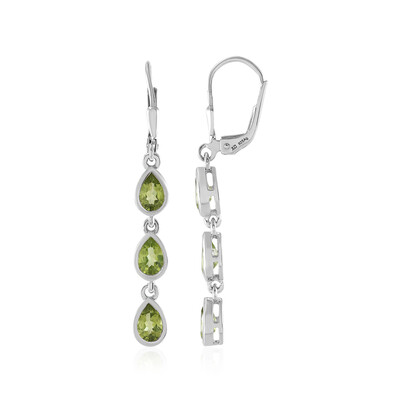 Peridot-Silberohrringe