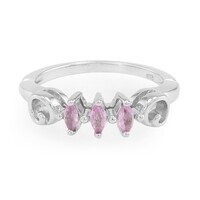 Pinkfarbener Ceylon-Saphir-Silberring