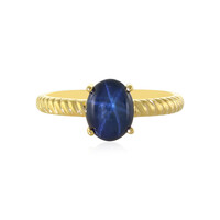 Blauer Stern-Saphir-Silberring