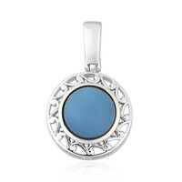 Blauer Opal-Silberanhänger