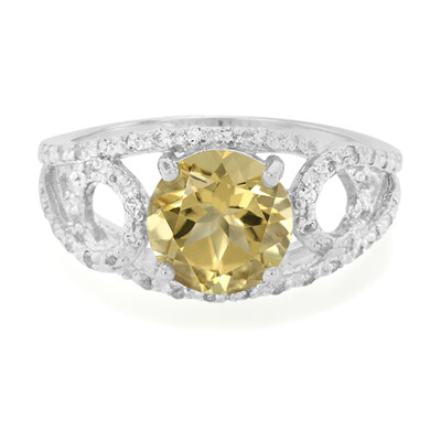 Champagner-Quarz-Silberring