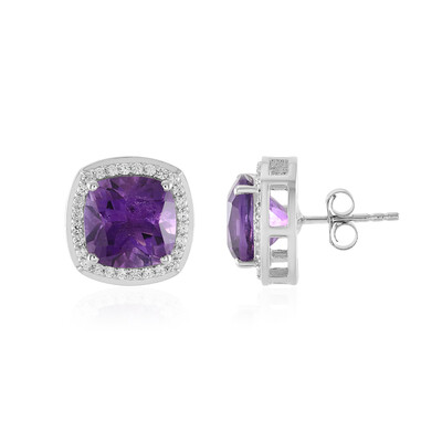 Sibirischer Amethyst-Silberohrringe