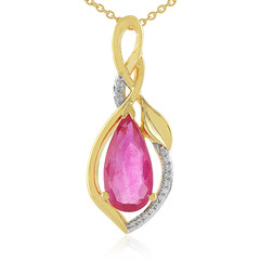 Pinkfarbener Madagaskar-Saphir-Silberhalskette