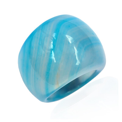 Blauer Achat-Ring