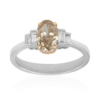 SI2 Schokoladen-Diamant-Goldring (CIRARI)