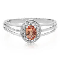 Padparadscha-Saphir-Silberring