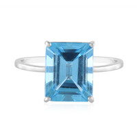 Schweizblauer Topas-Goldring