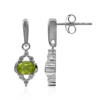 Burmesischer Peridot-Silberohrringe