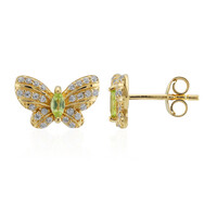 Burmesischer Peridot-Silberohrringe