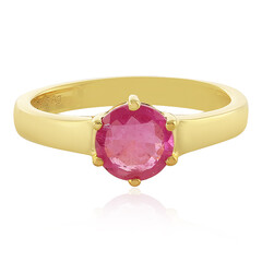 Pinkfarbener Madagaskar-Saphir-Silberring