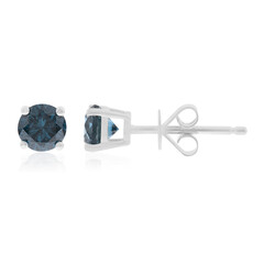 Blauer Diamant-Goldohrringe