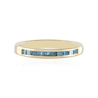 Blauer I3 Diamant-Silberring