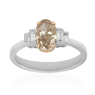 SI2 Schokoladen-Diamant-Goldring (CIRARI)