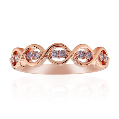 Pinkfarbener I3 Argyle-Brillant-Goldring (Mark Tremonti)