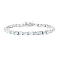 Himmelblauer Topas-Silberarmband