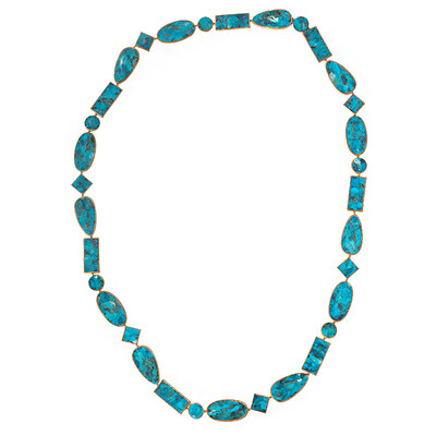 Blauer Kupfer-Türkis-Collier (Dallas Prince Designs)
