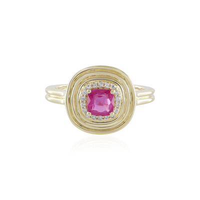 Pinkfarbener Madagaskar-Saphir-Goldring (de Melo)
