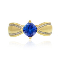 AAA-Tansanit-Goldring (de Melo)
