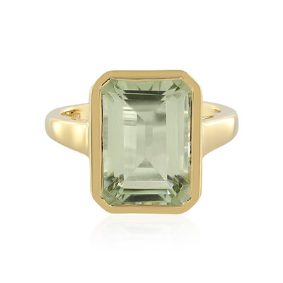 Grüner Amethyst-Silberring