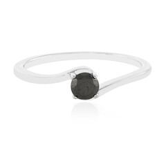 Schwarzer Diamant-Silberring