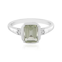 Grüner Amethyst-Silberring