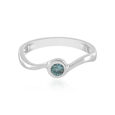 Himmelblauer I1 Brillant-Goldring