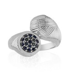 Blauer Saphir-Silberring