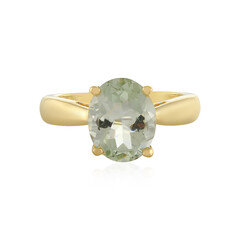 Grüner Amethyst-Silberring