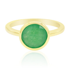 Grüne Jade-Silberring