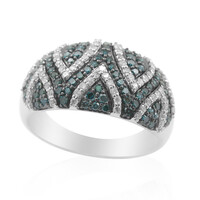 Blauer I1 Diamant-Goldring