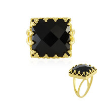 Schwarzer Onyx-Silberring