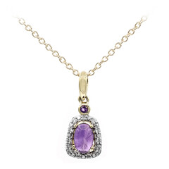 Amethyst-Goldhalskette