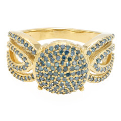 Fancy-Diamant-Silberring