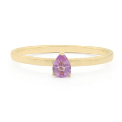 Pinkfarbener Saphir-Goldring