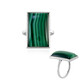 Malachit-Silberring (MONOSONO COLLECTION)