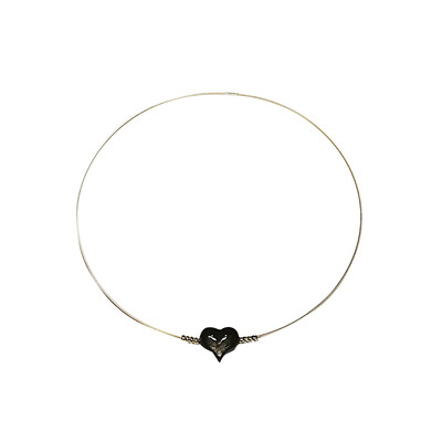 Silberglanz-Obsidian-Collier