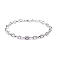 Bolivianischer Amethyst-Silberarmband