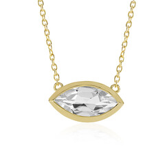 Weißer Topas-Silbercollier